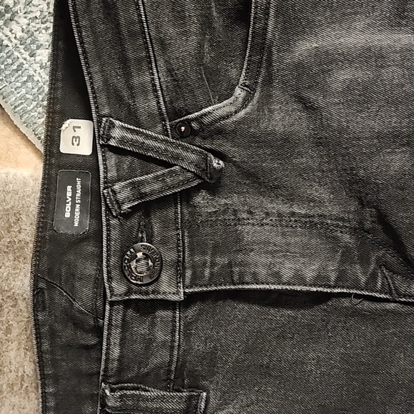 🔴 🔚🔜 SALE Volcom Silver Modern Straight Distressed Jeans - Picture 5 of 11